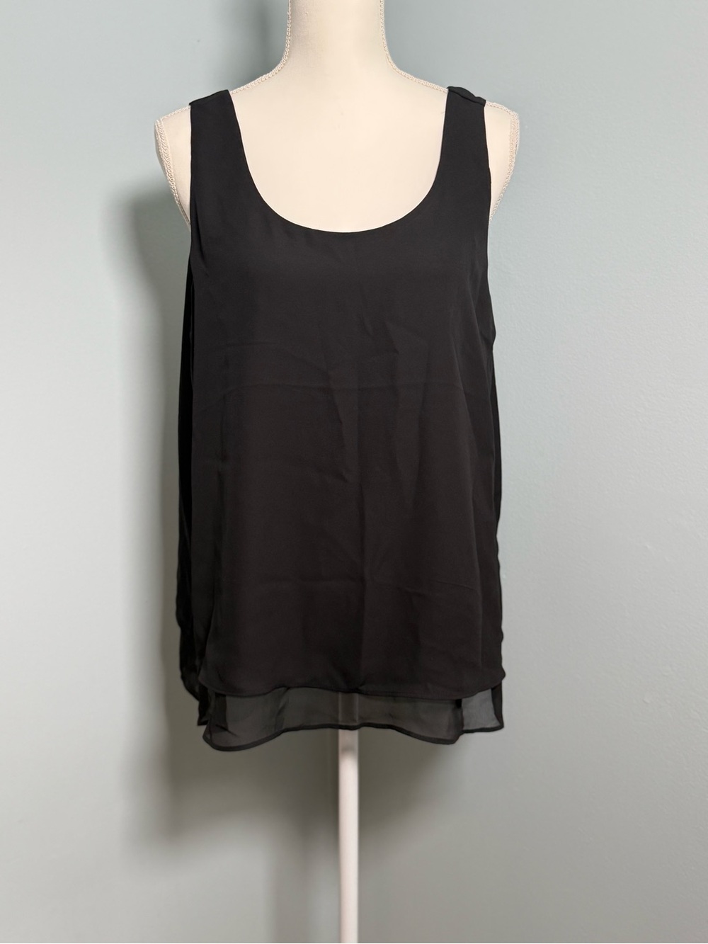 Cato Black Layered Chiffon Camisole
